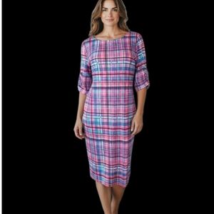 Rafaella Size S Multi-Color Dress Flutter Sleeves